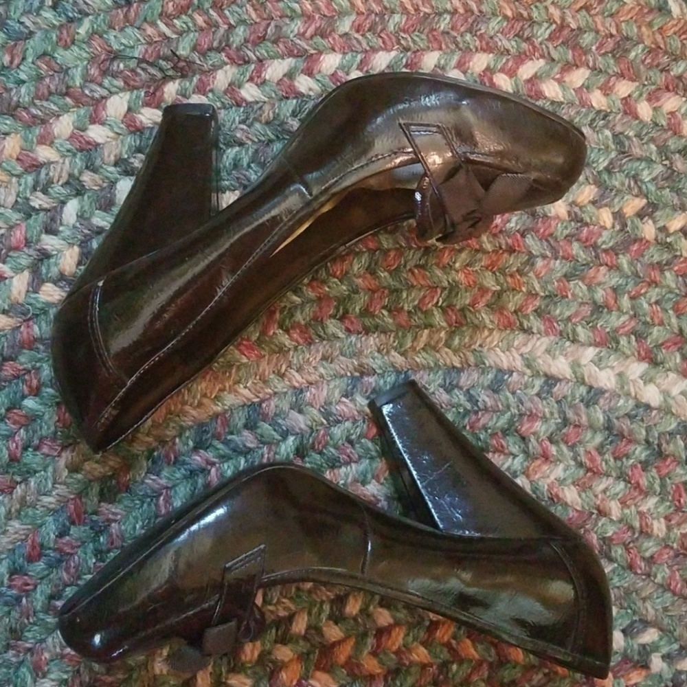 Brown heeled loafer - Picture 4 of 5